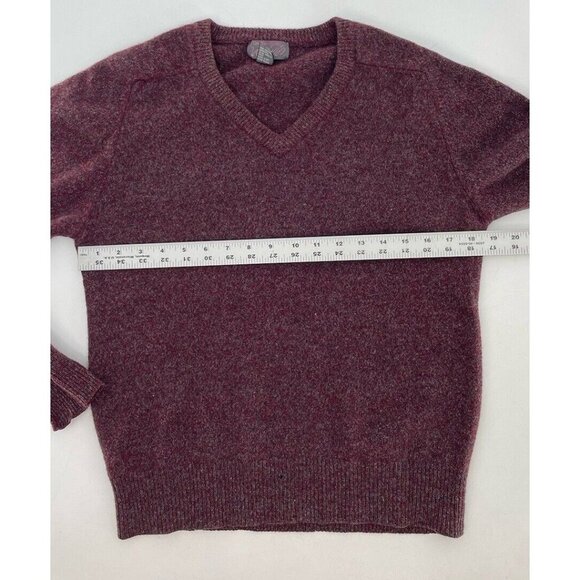Vintage Lord & Taylor The Man Shop Sweater 100% LambsWool Burgundy Pullover Sz M - Picture 11 of 11